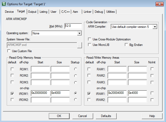CortexM0+ RTT RAMSettings.PNG