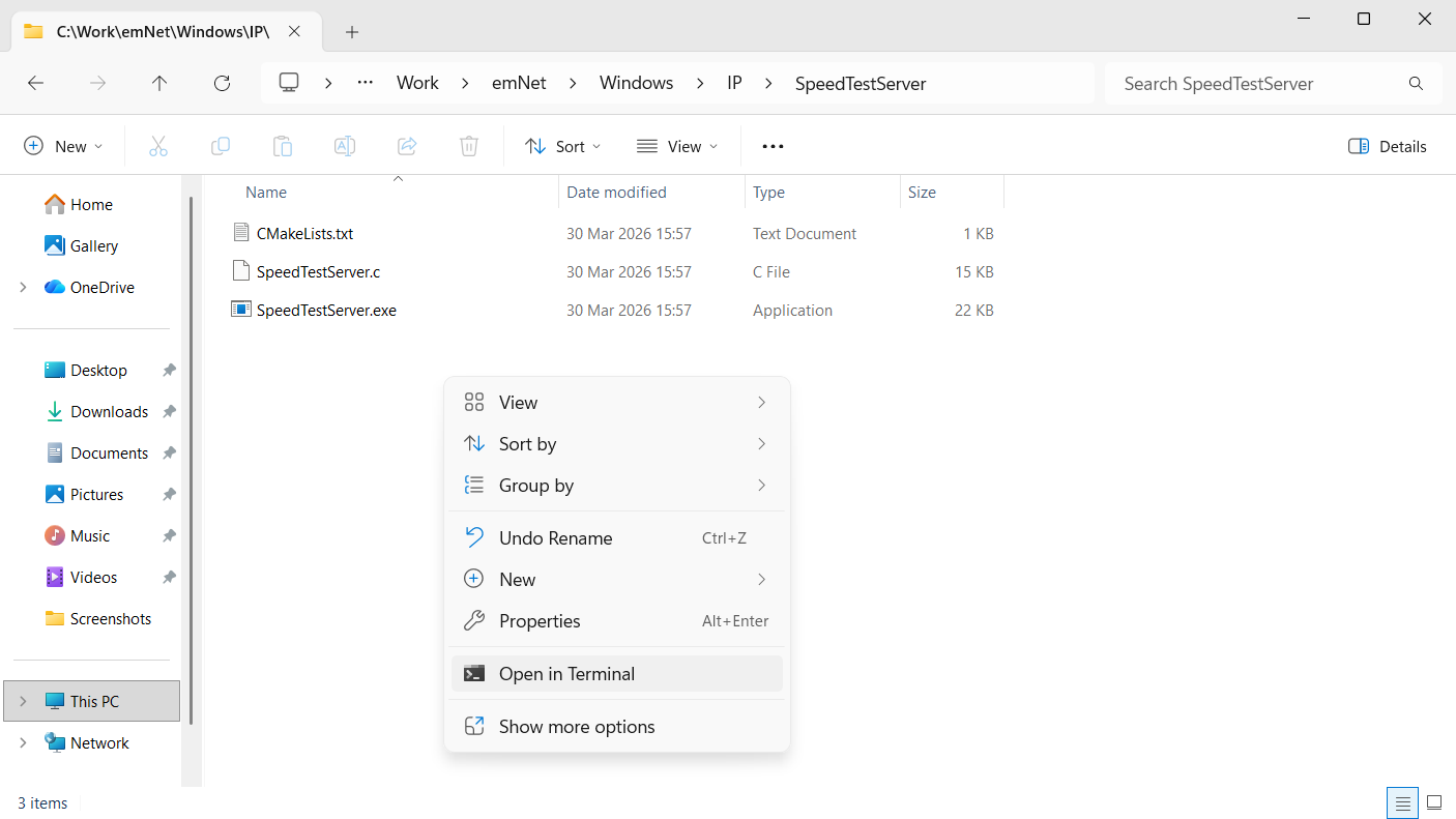 emNet CMake CmdLine OpenTerminal.png