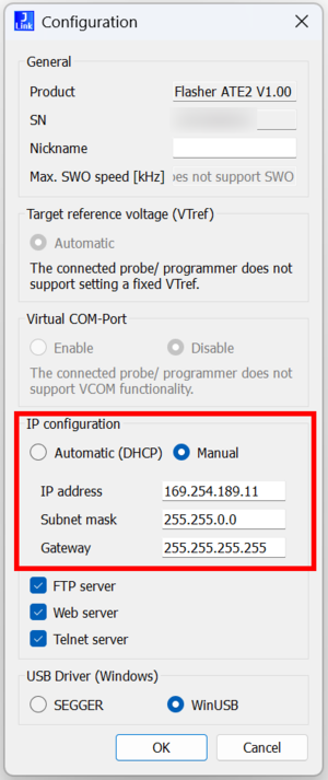 Flasher ATE2 - Getting started - SEGGER Knowledge Base