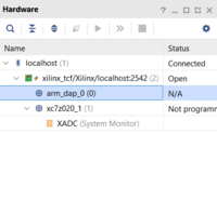 Connected target device in Vivado
