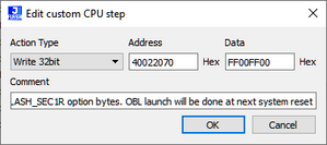 J-Flash action editor