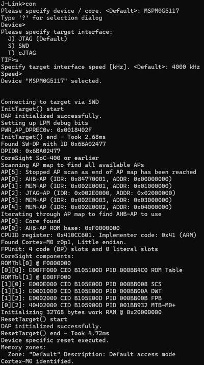 TI LP-MSPM0G5117-MSPM0G5117 connect.png