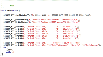 RTT Functions example