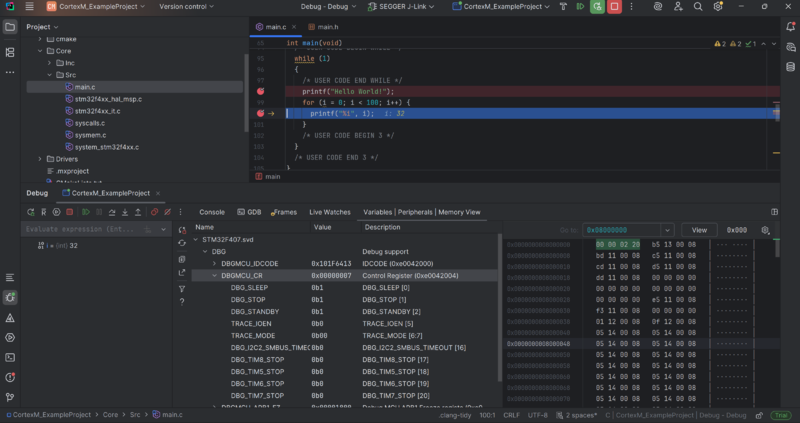 CLion Example DebuggingSession.png