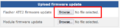 Web interface firmware update file upload