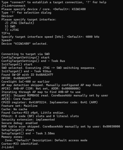 NXP K32W148 Connect.PNG