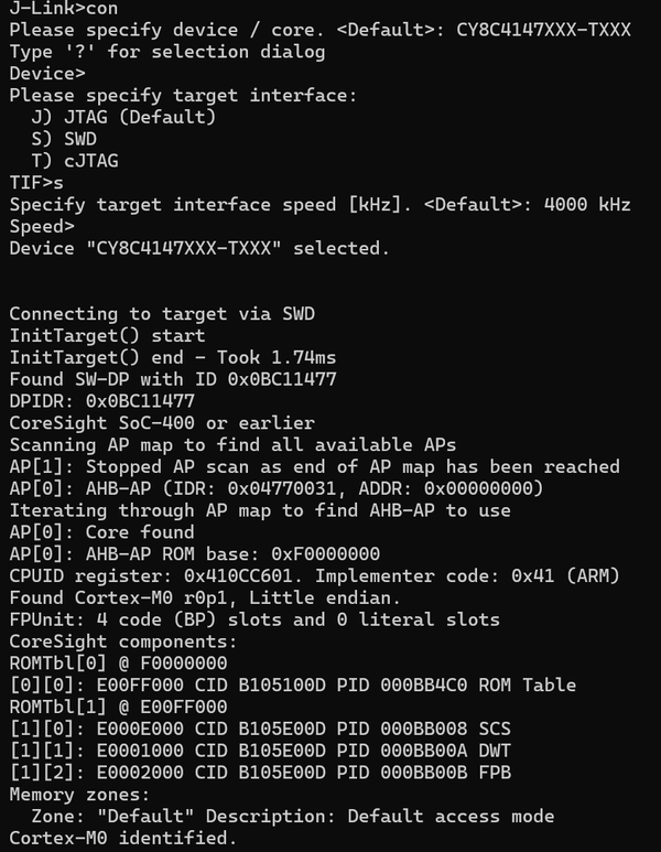 Infineon CY8CPROTO-041TP - SEGGER Knowledge Base