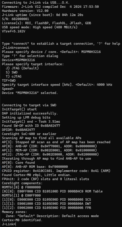 TI LP MSPM0H3216 connect.png