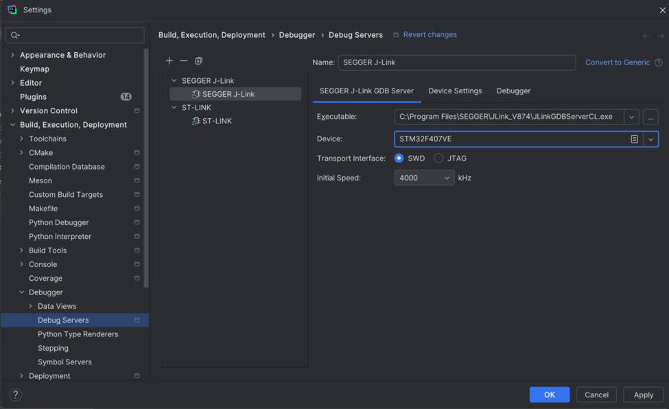 JetBrains CLion - SEGGER Knowledge Base